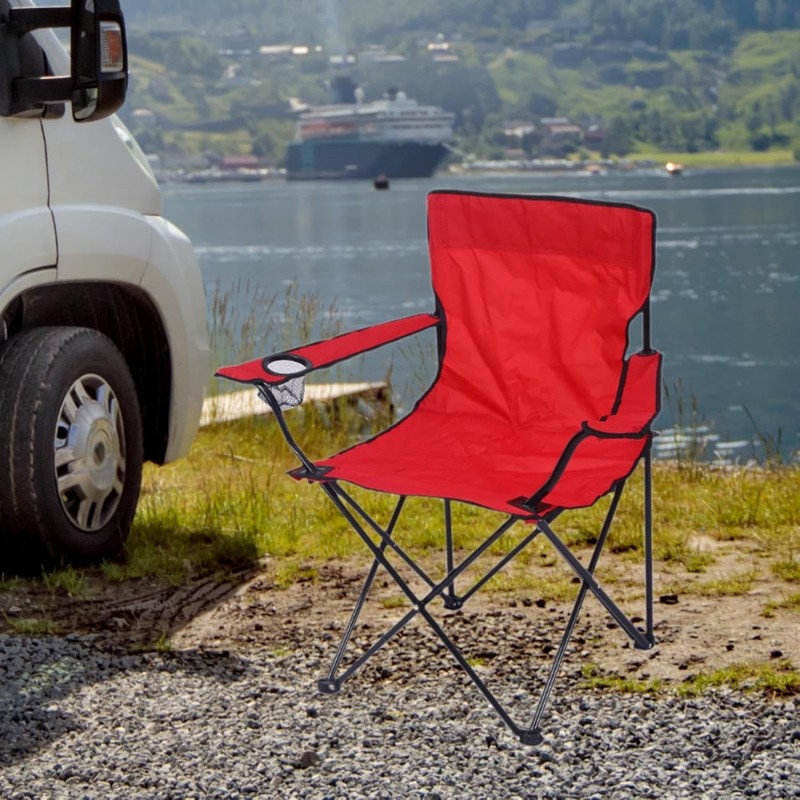 Menolana Chaise de camping pliante, chaise de plage, stable, portable, fiable, chaise de lune pour pique-nique, pêche,