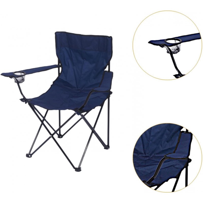 Menolana Chaise de camping pliante, chaise de plage, stable, portable, fiable, chaise de lune pour pique-nique, pêche,