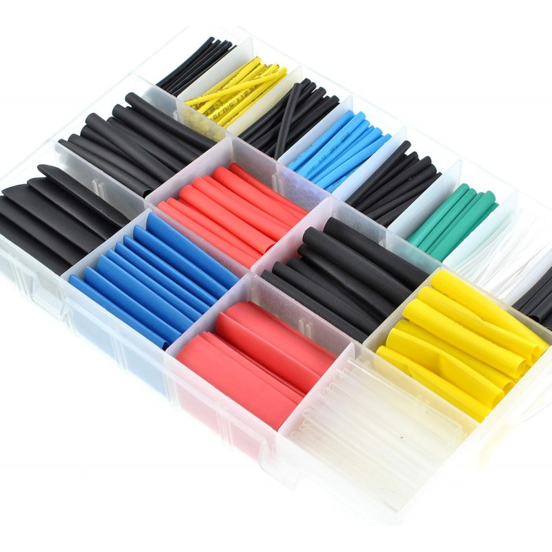 Oiyagai Kit de 580 Tubes Thermorétractables 2:1, 6 Couleurs, 11 Tailles, pour Câbles et Fils, Bricolage Sécurisé pour Maison et