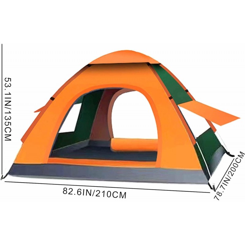 Pop-up Outdoor Camping Tent, Two Wide Doors Portable Travel Tent, Dome Tent with Bag, Suitable for Camping Backpacking Outdoor