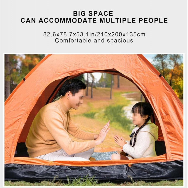 Pop-up Outdoor Camping Tent, Two Wide Doors Portable Travel Tent, Dome Tent with Bag, Suitable for Camping Backpacking Outdoor