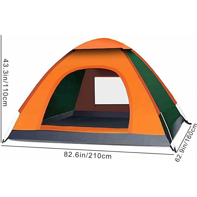 Pop-up Outdoor Camping Tent, Two Wide Doors Portable Travel Tent, Dome Tent with Bag, Suitable for Camping Backpacking Outdoor