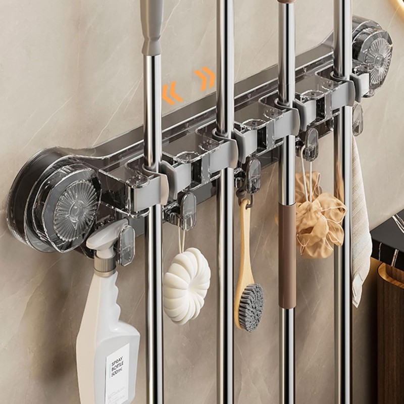 NPXUAMTJ Clip de balai à franges avec ventouse puissante, facile à installer, accessoire pour la maison et le bureau